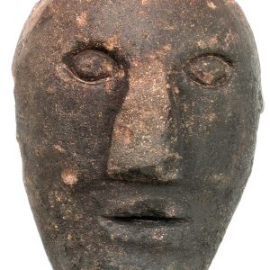 0110. Cabeza celtibérica en piedra de Durón de Belmonte (Zaragoza). Siglos II-I a.C. Inv. 51201