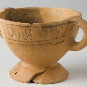 0190. Scyphos celtibérico en cerámica pintada. Segeda (Mara, Zaragoza). Hacia 170-153 a.C. Inv. 54266