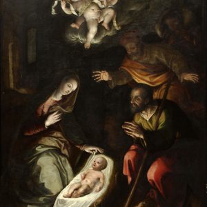 Nacimiento de Jesús y Adoración de los pastores, Rolan de Mois, ca. 1585-1590. Foto: José Garrido. Museo de Zaragoza.