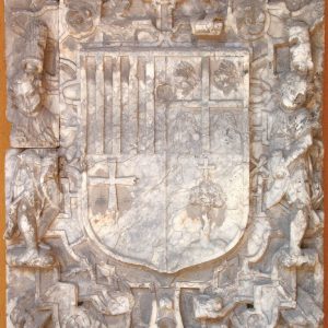 1130. Escudo de armas del Reino del Aragón. Antiguo colegio de las Vírgenes (Zaragoza). Hacia 1550-1600