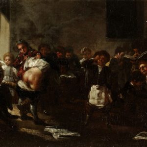La letra con sangre entra. Óleo sobre lienzo. Francisco de Goya y Lucientes. Hacia 1777-1785. Inv. 54385.