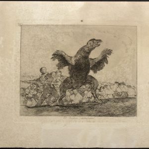 Desastre nº 76. El buitre carnívoro. Estampa. Aguafuerte sobre papel. Francisco de Goya y Lucientes. 1ª edición. 1863. Inv. 28203.