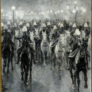Fiestas del Pilar. Grisalla sobre cartón. Marcelino de Unceta. Hacia 1835-1905. Inv. 10724.