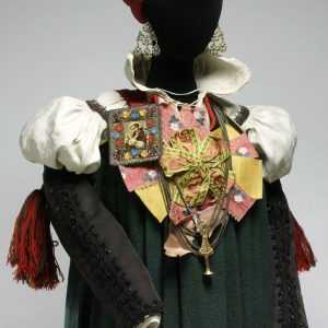 1670. Detalle, traje femenino de fiesta de Anso,1865