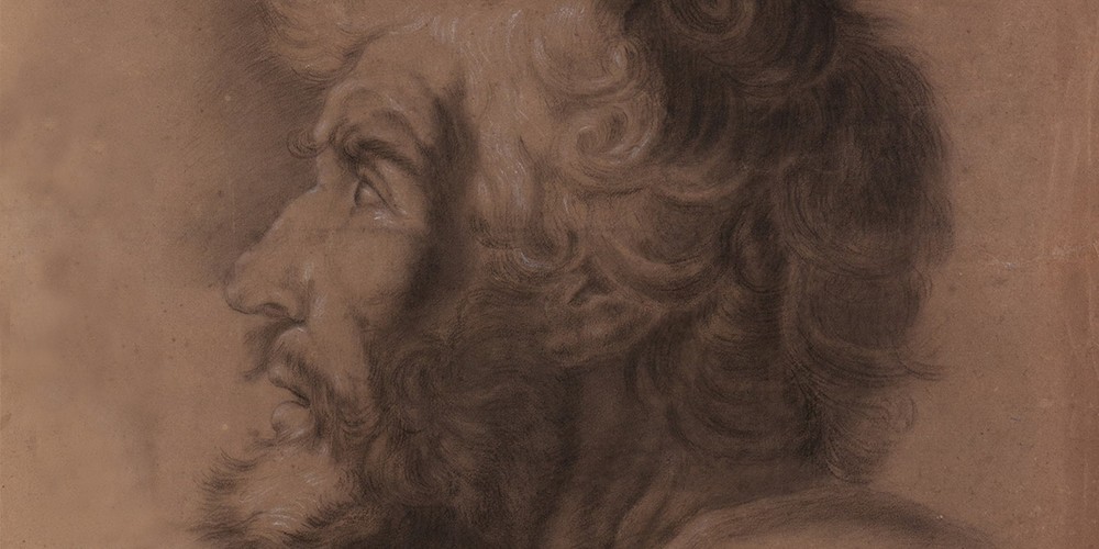 Detalle de "Cabeza de hombre" (Francisco Bayeu, ca. 1775, Colección Félix Palacios), uno de los dibujos que comprende la muestra. Detalle de "Cabeza de hombre" (Francisco Bayeu, ca. 1775, Colección Félix Palacios), uno de los dibujos que comprende la muestra.
