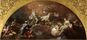 El Triunfo de la Eucaristía. Óleo sobre lienzo. Corrado Giaquinto. Hacia 1750-1753. Inv. 54237.