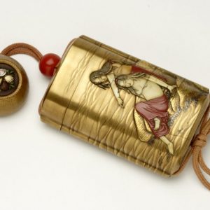 Inro. Laca japonesa. Taller Kajikawa. Periodo Edo. Siglo XIX. Inv. 54242.