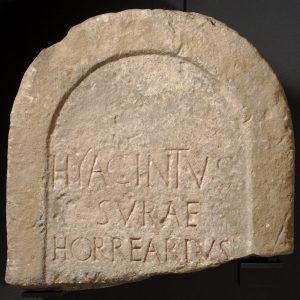 Lápida funeraria con inscripción. Arenisca. Siglo I. Miralbueno (Zaragoza). Inv. 50137.