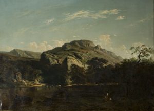 Paisaje de bosque y río. Óleo sobre lienzo. Carlos de Haes. Hacia 1855-1870. Inv. 10139.