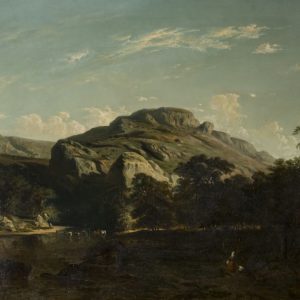Paisaje de bosque y río. Óleo sobre lienzo. Carlos de Haes. Hacia 1855-1870. Inv. 10139.