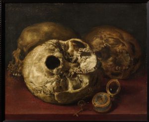 Vánitas. Óleo sobre lienzo. Antonio de Pereda. Barroco. Hacia 1660. Inv. 10644.