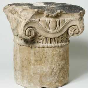 Capitel jónico-itálico. Alabastro. Siglo I. Colonia Caesar Augusta (Zaragoza). Inv. 07575.