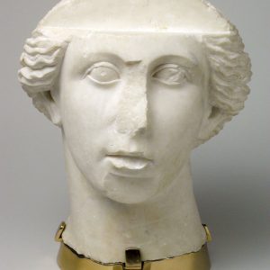 Cabeza de Minerva médica. Mármol. 75-120. Turiaso (Tarazona, Zaragoza). Inv. 12117.