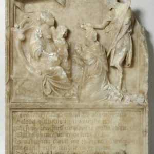 Relieve sepulcral de Juan Bosquet. Alabastro. Renacimiento. Siglo XVI. Antiguo monasterio de Santa Engracia. Zaragoza. Inv. 11171.