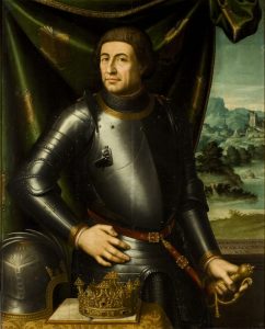 Retrato del monarca Alfonso V, rey de Aragón. Óleo sobre tabla. Juan de Juanes. Renacimiento. 1557. Inv. 11244.