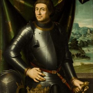 Retrato del monarca Alfonso V, rey de Aragón. Óleo sobre tabla. Juan de Juanes. Renacimiento. 1557. Inv. 11244.