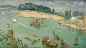 El Ebro. Óleo sobre lienzo. Francisco Marín Bagüés. Hacia 1934-1938. Inv. 10242. Depósito Ayuntamiento de Zaragoza.