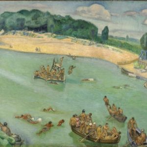 El Ebro. Óleo sobre lienzo. Francisco Marín Bagüés. Hacia 1934-1938. Inv. 10242. Depósito Ayuntamiento de Zaragoza.