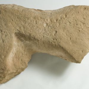Escultura de felino. Piedra. Cultura Ibérica. 250 a.E. Punta del Boñ (Fabara, Zaragoza). Inv. 47513.