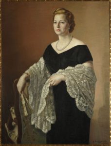 Retrato de Doña Carolina García Galligo. Luis Berdejo Elipe. Óleo sobre lienzo.1956. Inv. 54227.