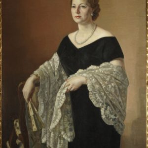 Retrato de Doña Carolina García Galligo. Luis Berdejo Elipe. Óleo sobre lienzo.1956. Inv. 54227.