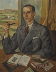 Retrato del profesor Carlos María Álvarez Peña. Óleo sobre lienzo. José Baque Ximénez. 1943. Inv 52823.