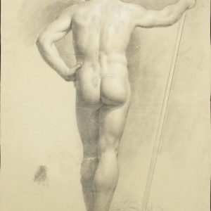 Academia. Lápiz y clarión sobre papel. Buenaventura Salesa. Hacia 1790-95. Inv. 10612. Depósito de la Escuela de Artes Oficios