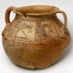 Olla pintada con caballos. Cultura celtibérica. 100-75 a. E. Contrebia Belaisca (Botorrita, Zaragoza). Inv. 02704.
