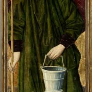 Ángel con atributos de la Pasión. Retablo de la Santa Cruz. Óleo sobre tabla. Miguel Jiménez y Martín Bernat. Gótico Hispanoflamenco. Hacia 1481-1487. Iglesia de Blesa. Teruel. Inv. 10031.