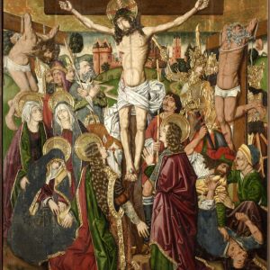 Crucifixión. Retablo de la Santa Cruz. Miguel Jiménez y Martín Bernat. Gótico Hispanoflamenco. Hacia 1481-1487. Iglesia de Blesa (Teruel). Foto: José Garrido. MdZ.