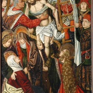 Descendimiento. Retablo de la Santa Cruz. Óleo sobre tabla. Miguel Jiménez y Martín Bernat. Gótico Hispanoflamenco. Hacia 1481-1487. Iglesia de Blesa. Teruel. Inv. 10043.