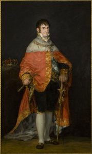 Retrato del rey Fernando VII. Óleo sobre lienzo. Francisco de Goya y Lucientes. 1815. Inv. 9256. Depósito Canal Imperial de Aragón.