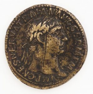 Sestercio de Trajano, anverso. Bronce. Roma. 101-102. Inv. 08336.