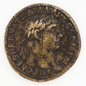 Sestercio de Trajano, anverso. Bronce. Roma. 101-102. Inv. 08336.