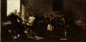 La letra con sangre entra. Óleo sobre lienzo. Francisco de Goya y Lucientes. Hacia 1777-1785. Inv. 54385.