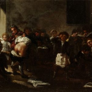 La letra con sangre entra. Óleo sobre lienzo. Francisco de Goya y Lucientes. Hacia 1777-1785. Inv. 54385.