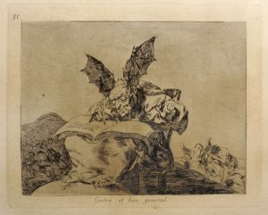 Desastre nº 71. Contra el bien general. Estampa. Aguafuerte sobre papel. Francisco de Goya y Lucientes. 1º edición 1863. Inv. 28198.