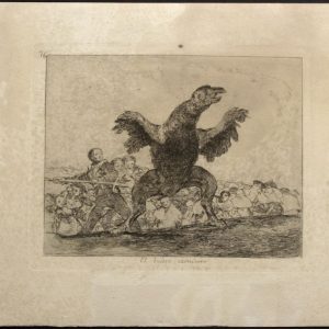 Desastre nº 76. El buitre carnívoro. Estampa. Aguafuerte sobre papel. Francisco de Goya y Lucientes. 1ª edición de 1863. Inv. 28203.