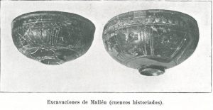 Dos ejemplares de cuencos de Terra Sigillata de El Convento de Mallén donados por Armingol