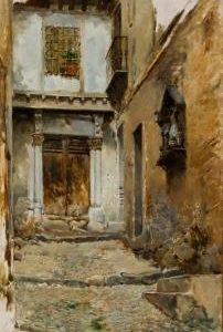 Un rincón de Toledo. Óleo sobre lienzo. Mariano Barbasán