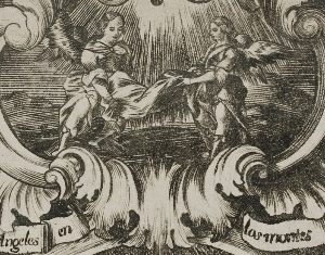 Detalle de la estampa de santa Orosia