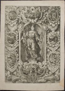 Grabado de Santa Orosia. 1757