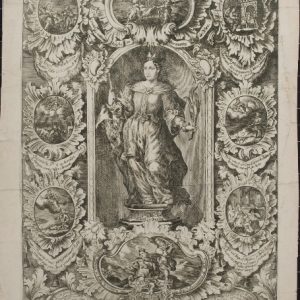 Grabado de Santa Orosia. 1757