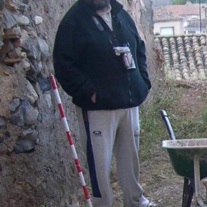 Carmelo Lasa en el castillo de Calatorao en 2005