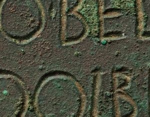 Detalle de palabras en celtibero (fot. J. Garrido)
