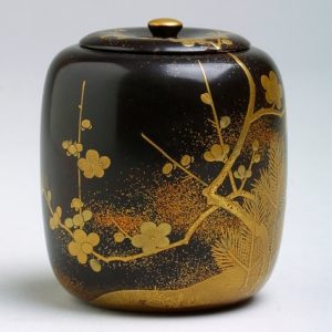 Chaire o recipiente para el té, madera lacada y dorada, s. XIX