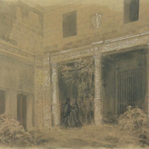 Patio de la Casa de los Diputados en 1851. Dibujo Valetín Cardedera