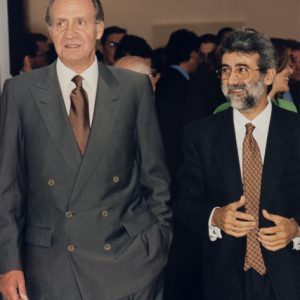 El Rey y el Director del Museo de Zaragoza en 1996 (Fot. J. Garrido)