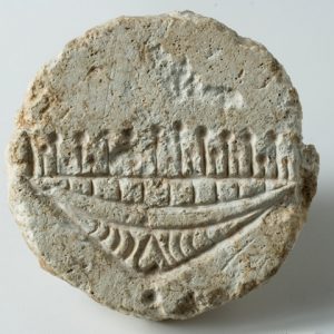 Esfera del reloj romano de Celsa (Fot. J. Garrido)