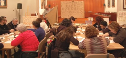 La caligrafía antigua es todo un arte. Foto: José Garrido. Museo de Zaragoza.